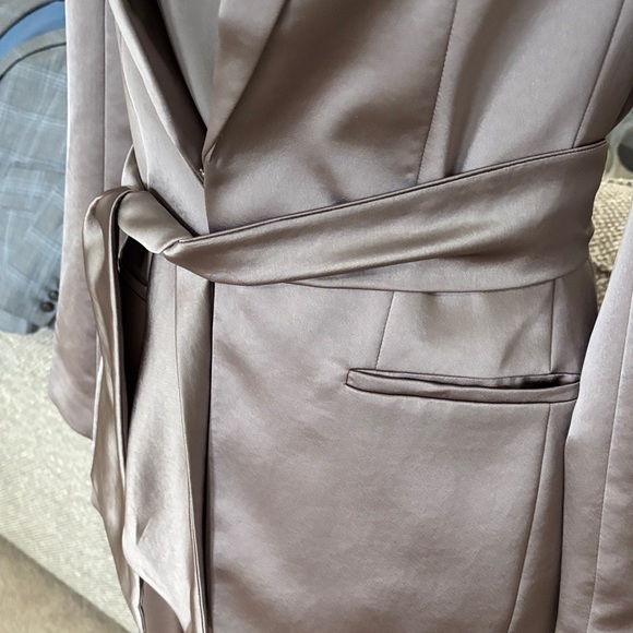 Express Satin Women's Pantsuit in Gray - Picture 2 of 16